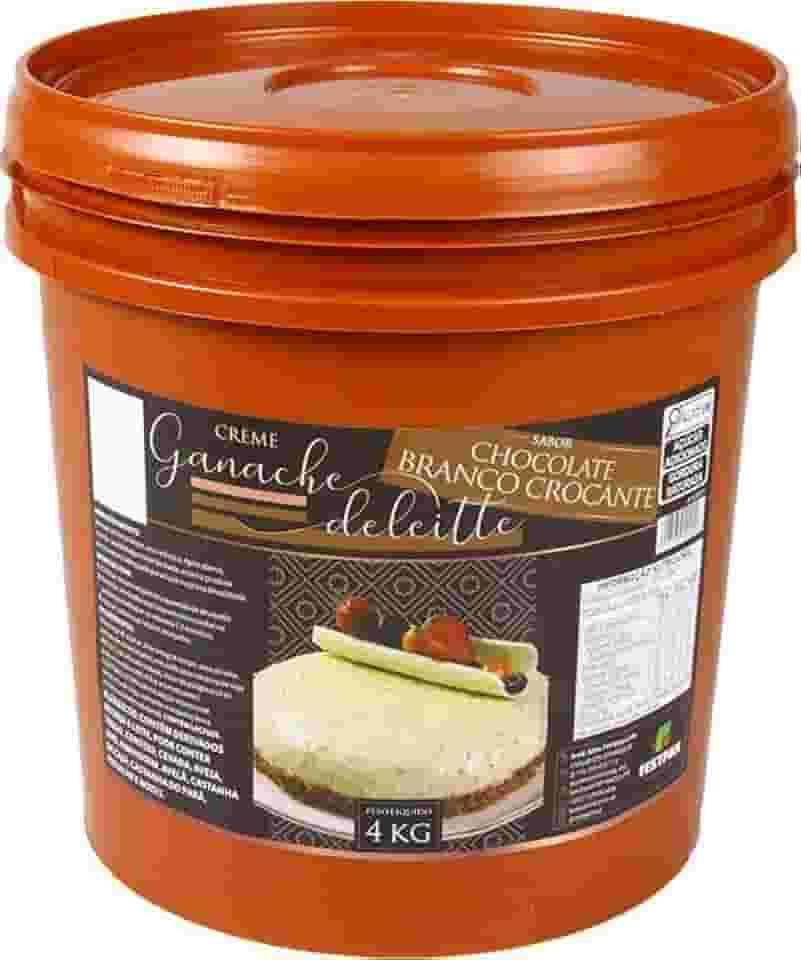 Cobertura Ganache Chocolate Branco Crocante 4Kg Dleite - Festpan