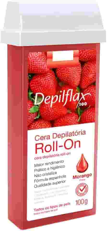 Depilflax – Cera Depilatória Roll-On Morango 100g