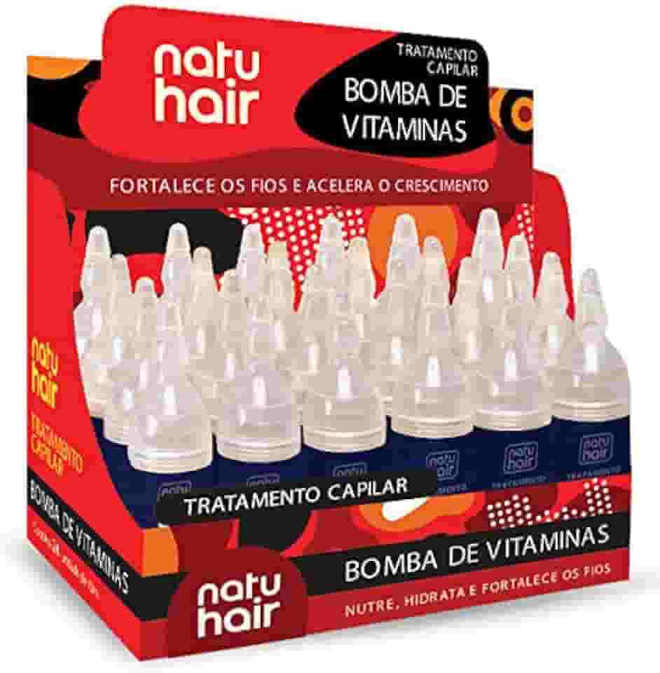 Tratamento Capilar Natuhair Bomba de Vitaminas 10Ml, Branca, Pequeno