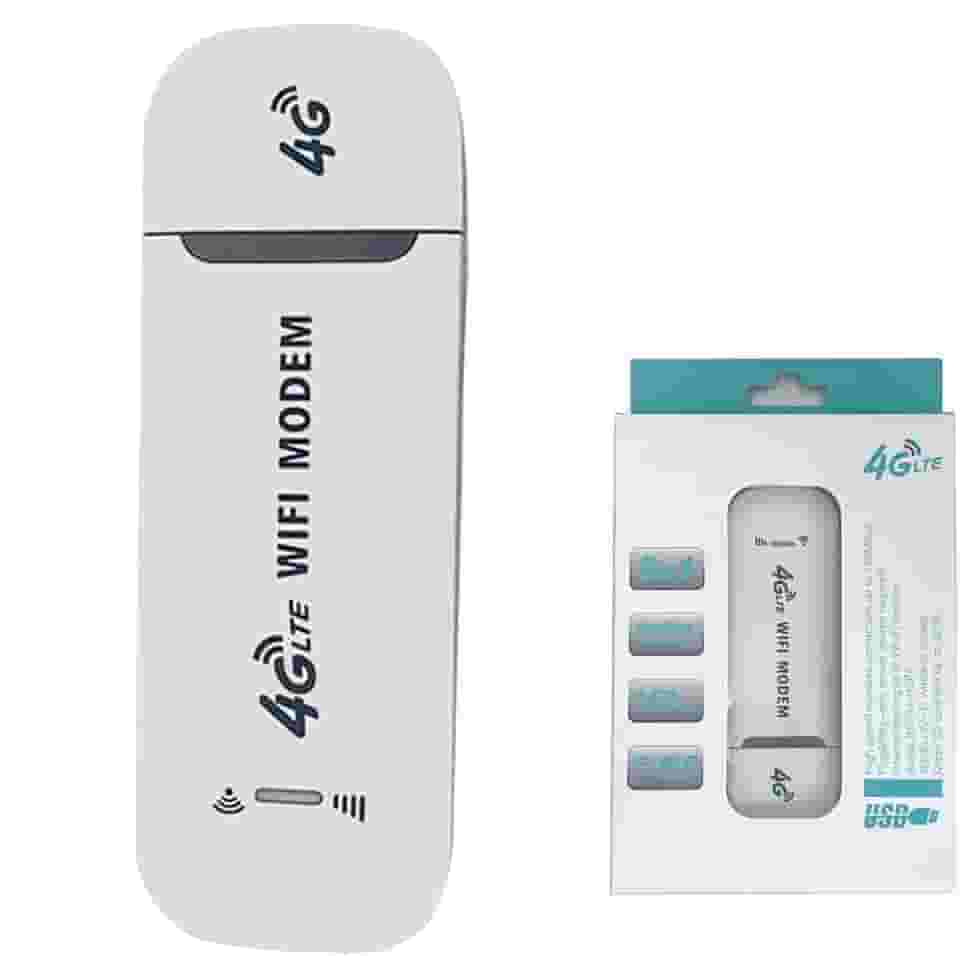 Athenix Roteador WiFi Portátil 4G LTE USB, Roteador de Rede Sem Fio, Ponto de Acesso Móvel USB de Bolso Com Slot para Cartão SIM, Adaptador de Rede USB, até 10 Dispositivos WiFi