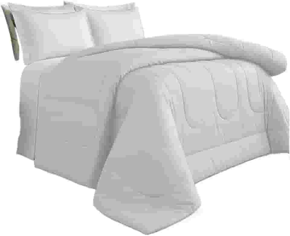 Edredom Grosso Dupla Face - Aconchegante Para Super King(Branco,King)