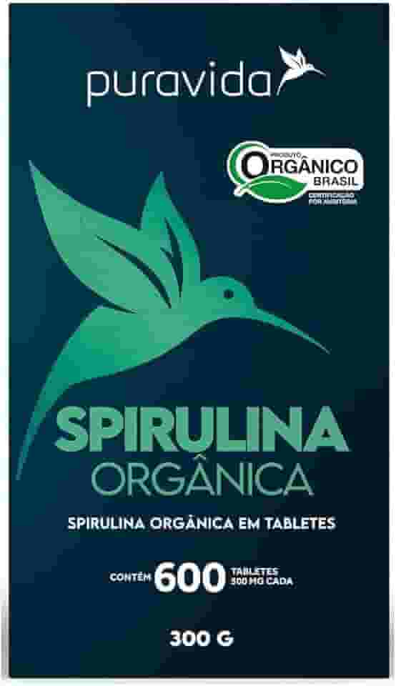 Puravida Spirulina Orgânica 600 tabletes