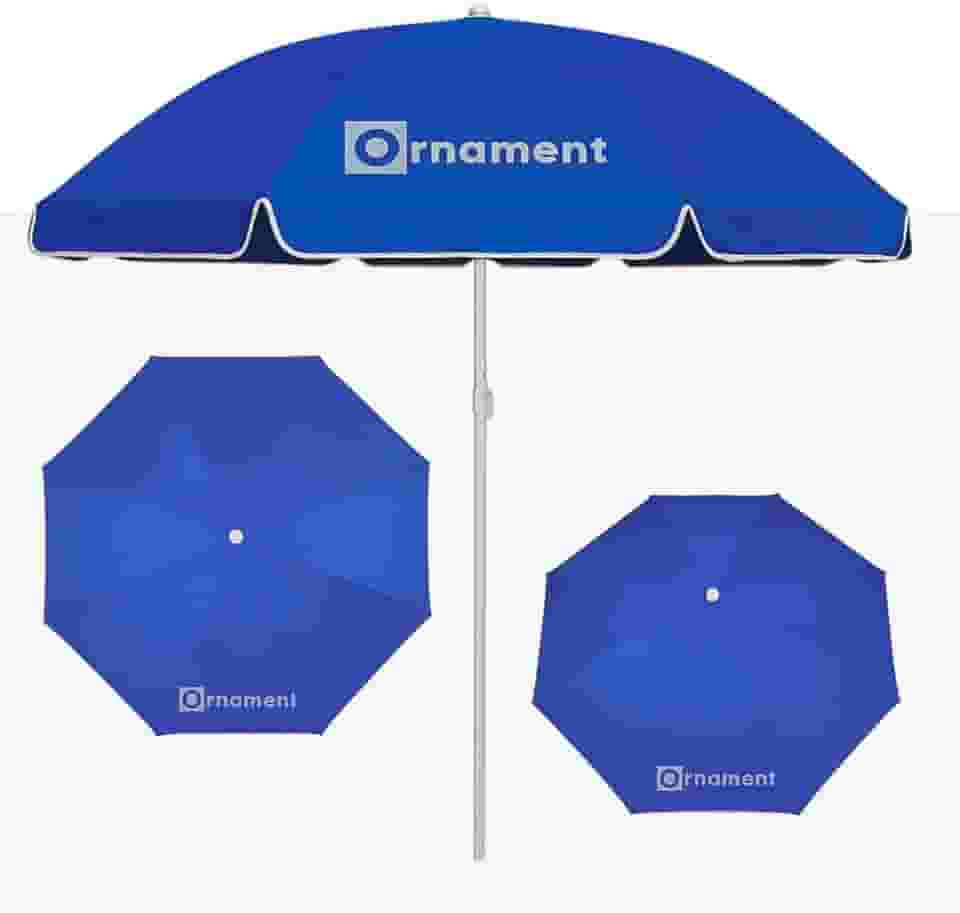 Guarda Sol Para Praia 2,40 M Azul Ornament GSO-240AE