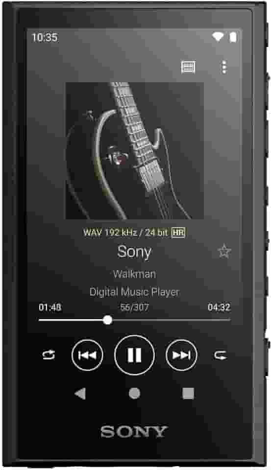 Sony Leitor de música digital portátil NW-A306 Walkman de 32 GB de alta resolução com Android, bateria de até 36 horas, Wi-Fi, Bluetooth e USB tipo C – Preto NW-A306/B, preto