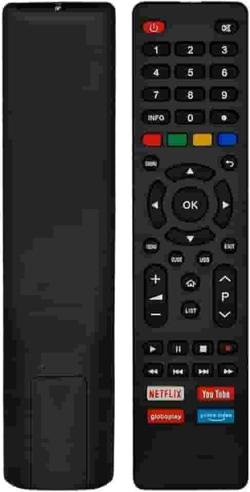 Controle Remoto Compatível PHILCO BRITÂNIA Smart TV LCD LED 4K com Netflix Youtube Globoplay Prime - TONSHOP