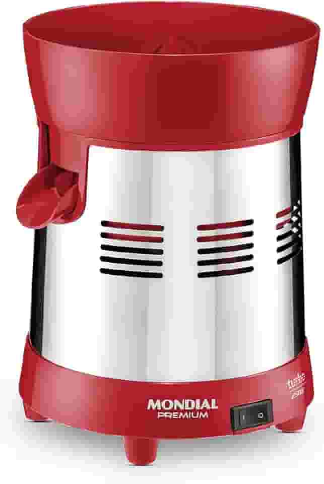 MONDIAL Extrator Turbo Premium, Vermelho/Inox, 250W, Bivolt - E-24