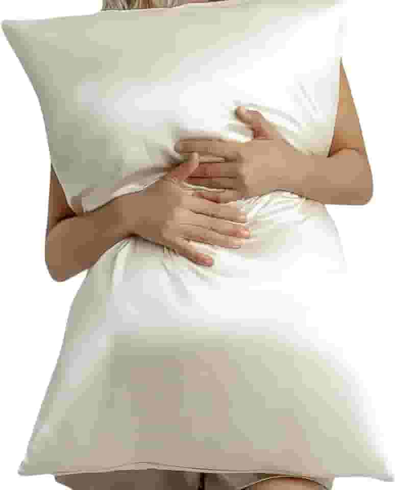 Fronha de Seda Pura Premium Brilli Silk 50x70cm Hipoalergênica (Branco)