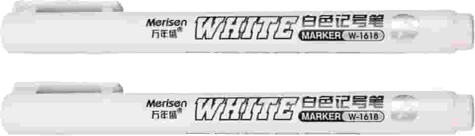 Kit 2 Caneta Branca Acrílica 1.5mm – Marcador permanente Branco para Desenho, Artesanato, Pintura em Caderno, Porcelana, Plástico, MDF, Reparo Móveis e Madeira Uso Profissional