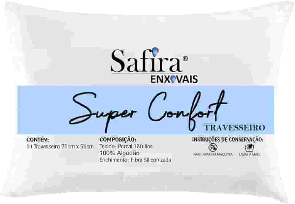 Kit Com 02 Travesseiros Algodão 100% Percal 180 Fios para dormir de lado enchimento com Fibra Siliconada Extra Macio