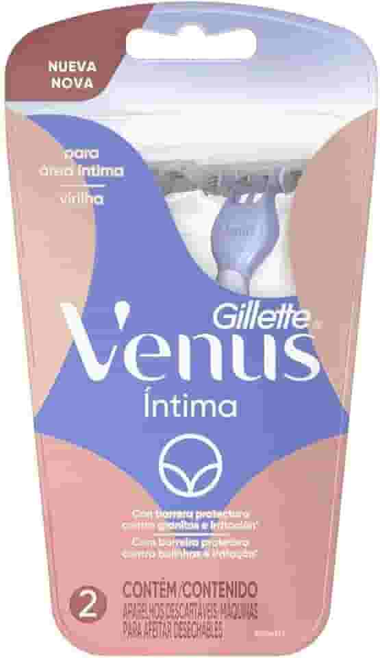 Gillette Venus Íntima, Aparelho de Depilação Íntima Feminino Descartável, 2 Unidades