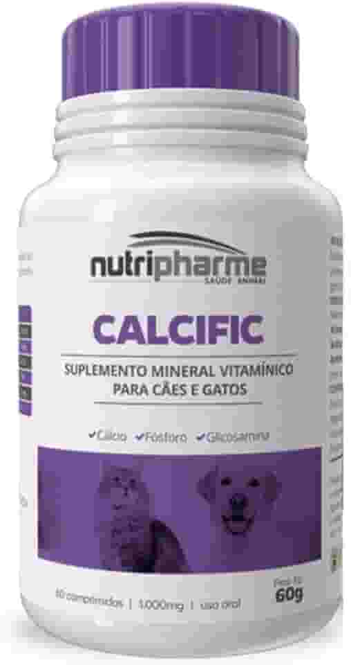 Nutripharme Suplemento Vitamínico Mineral Calcific 1000 Mg Para Cães E Gatos - 60 Comp