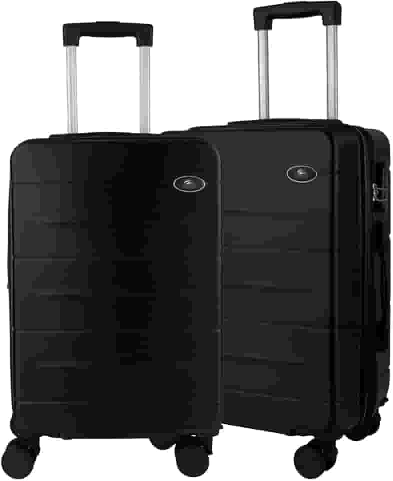 Malas de Viagem Kit para Bordo Expansível Fibra rígida com Rodas duplas de engate removíveis que giram 360º e cadeado embutido