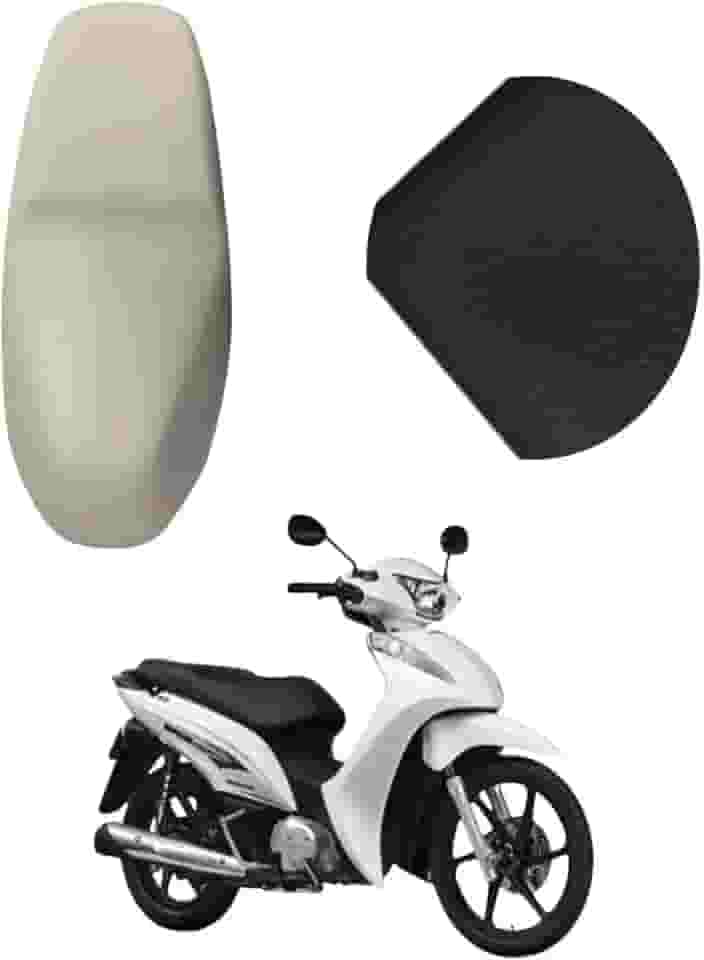 Kit Reparo Banco de Moto Espuma + Capa Preta (BIZ 125-11/17)