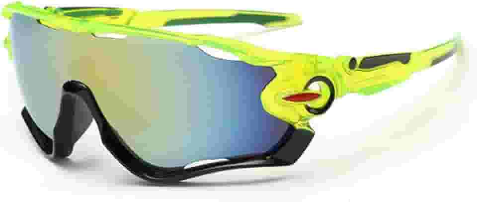 Óculos De Sol Bike Ciclismo Esportivo Proteção Uv Espelhado (Amarelo)