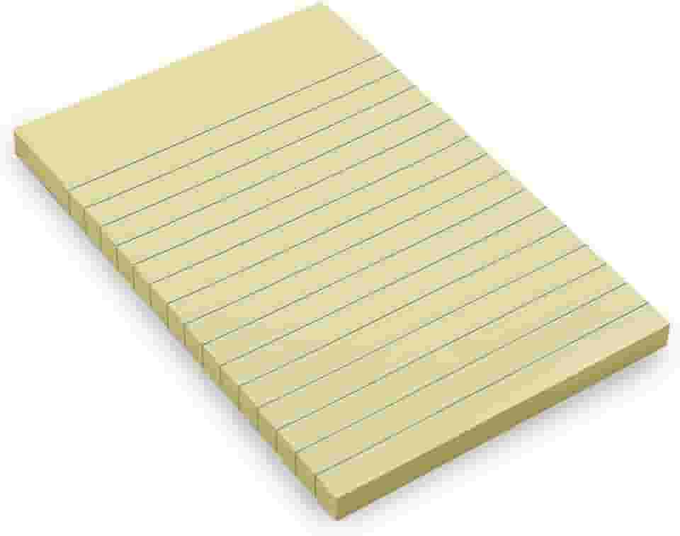 Bloco Adesivo Maxprint Pautado 148mm x 102mm – 100 Folhas, Anotações e Organização