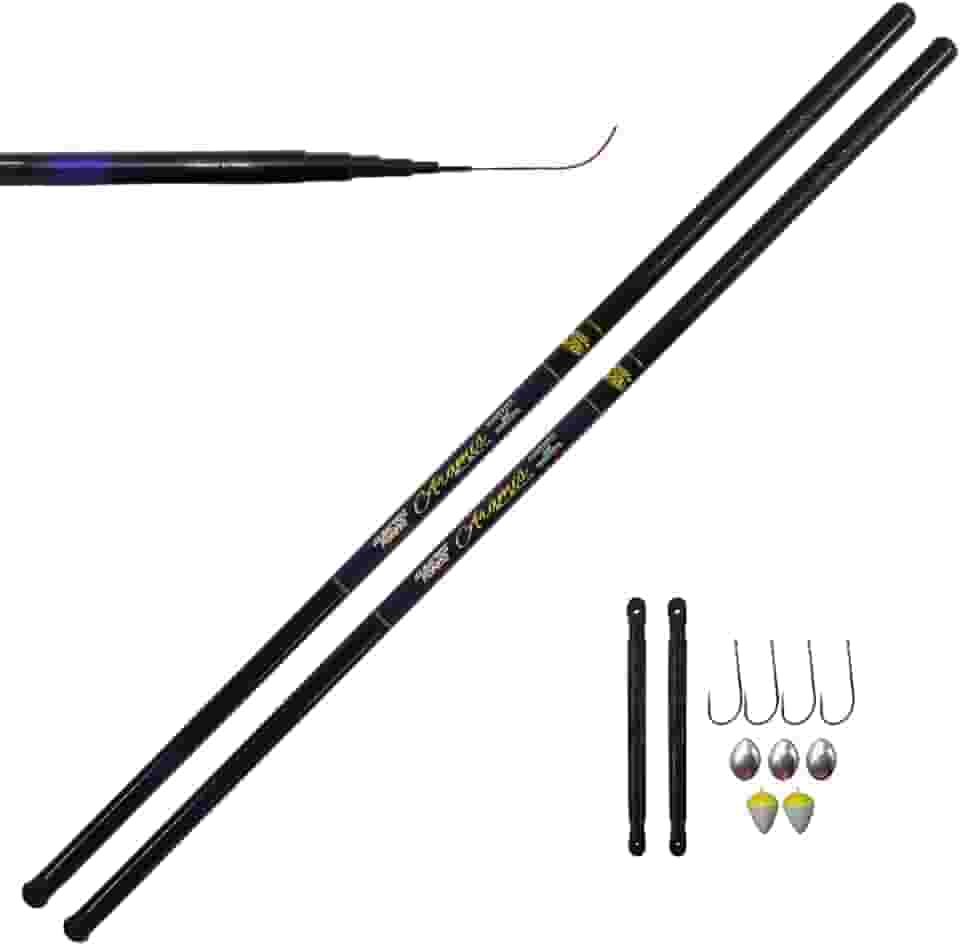 Albatroz Vara Telescópica Aramis, 2,70m, 22% Carbono, Kit com 2 Varas e Acessórios
