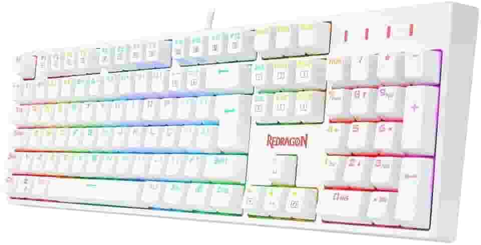 Teclado Redragon SURARA Pro RGB Branco (Switch Óptico Azul) K582W-RGB-PRO (PT-BLUE)
