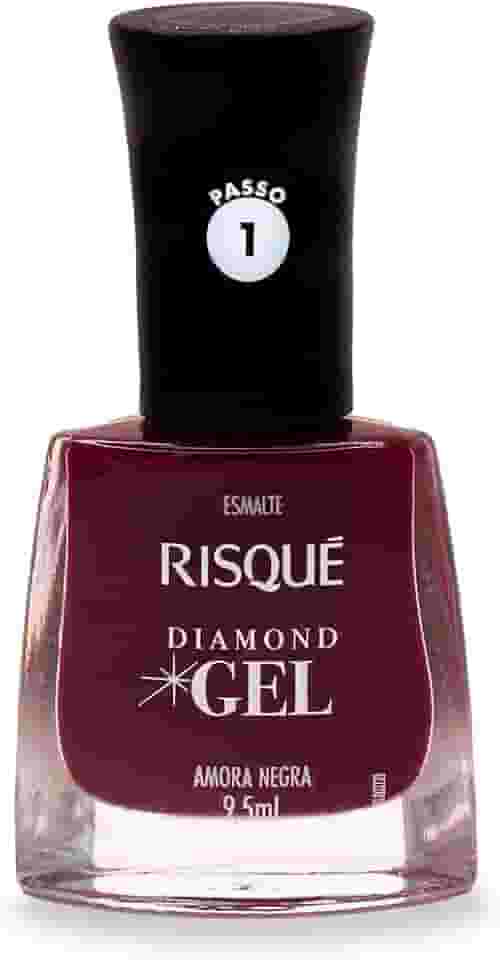 Risqué Esmalte Diamond Gel Amora Negra Cremoso 9 5Ml Amora Negra 9.5 Ml