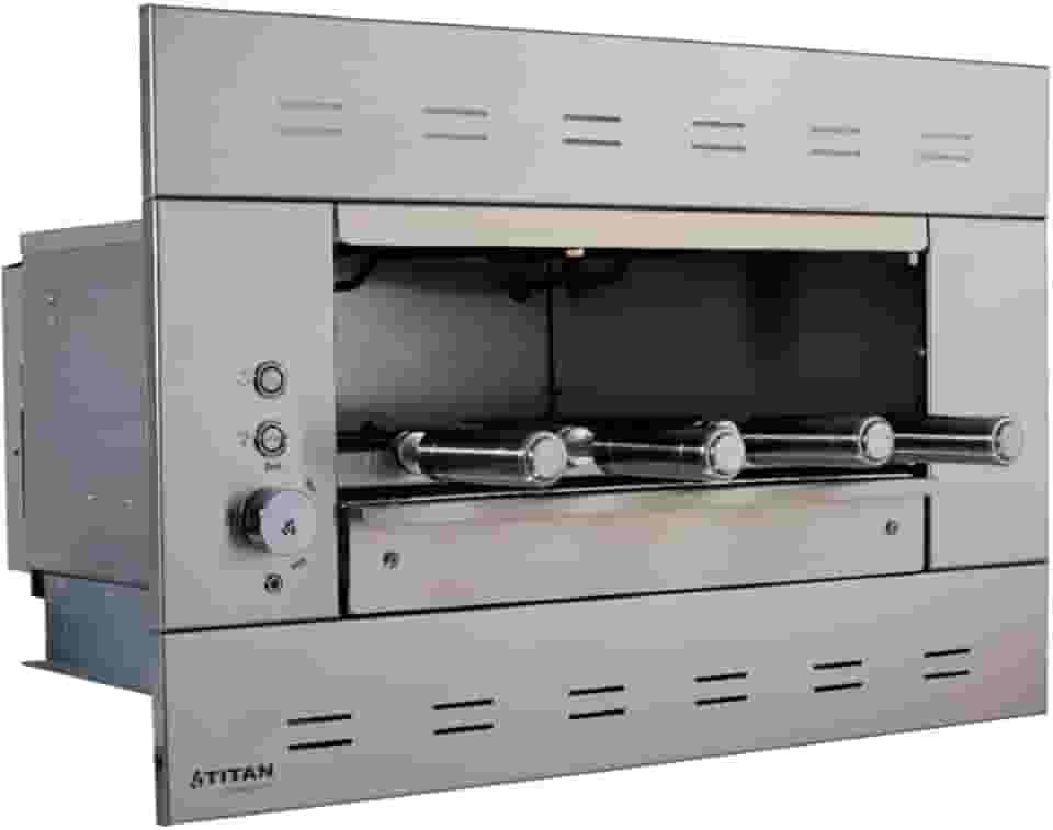 Churrasqueira Elétrica de Embutir para 4 Espetos com Painel Ventilado Suprema 220V Titan