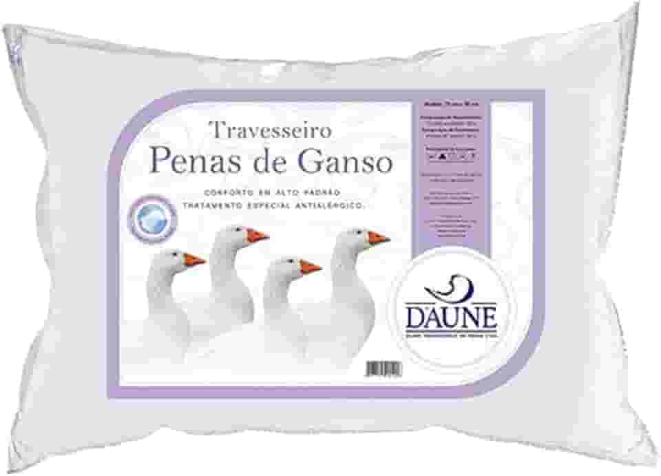 Travesseiro 100% Pena de Ganso Natural - 50 cm X 70 cm Conforto