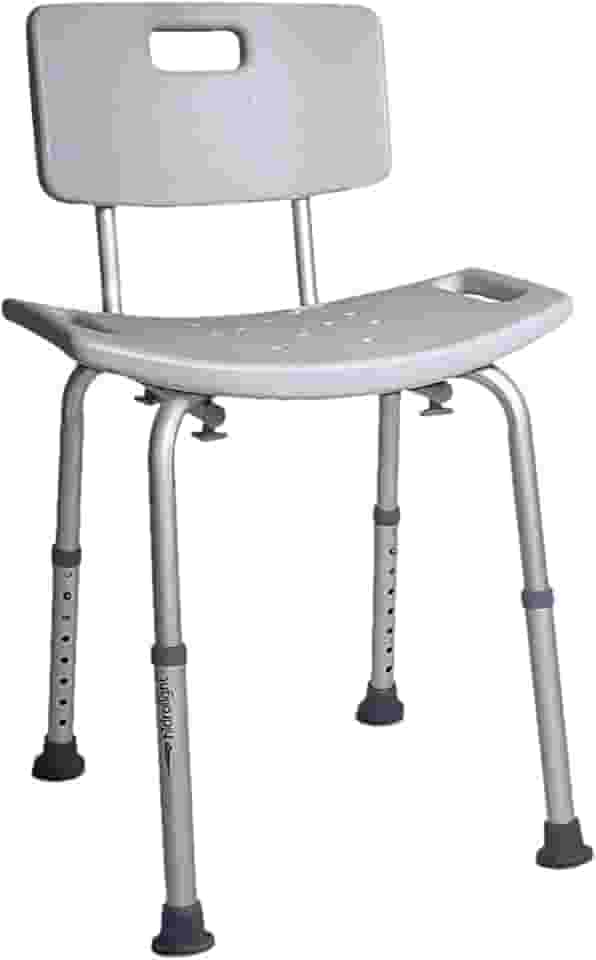 Banco Cadeira para Banho com Encosto e Regulagem de Altura Banqueta Idoso e Adulto até 130 KG Hidrolight