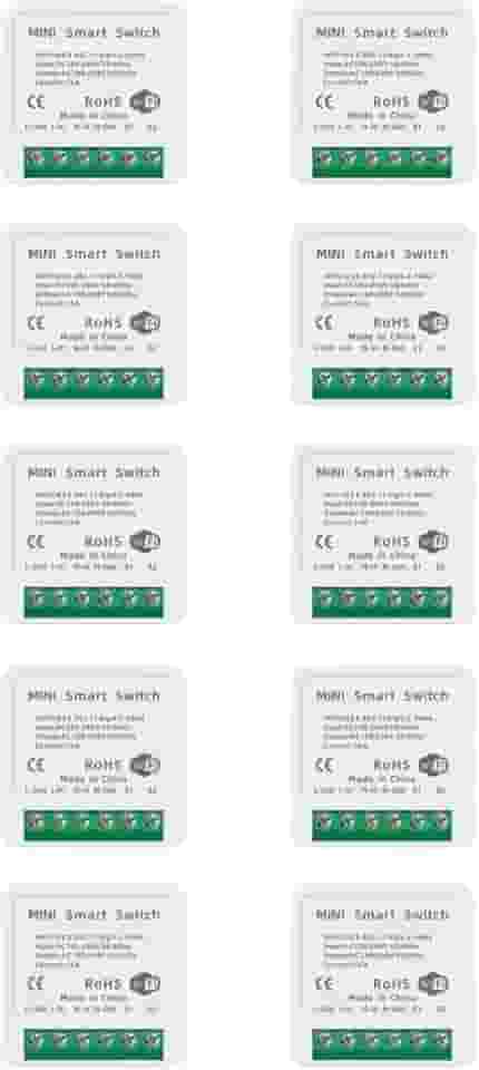 Kit 10 Mini Interruptor Inteligente Smart Switch 16A Wifi Automação Alexa Google Smart Life - Genérico