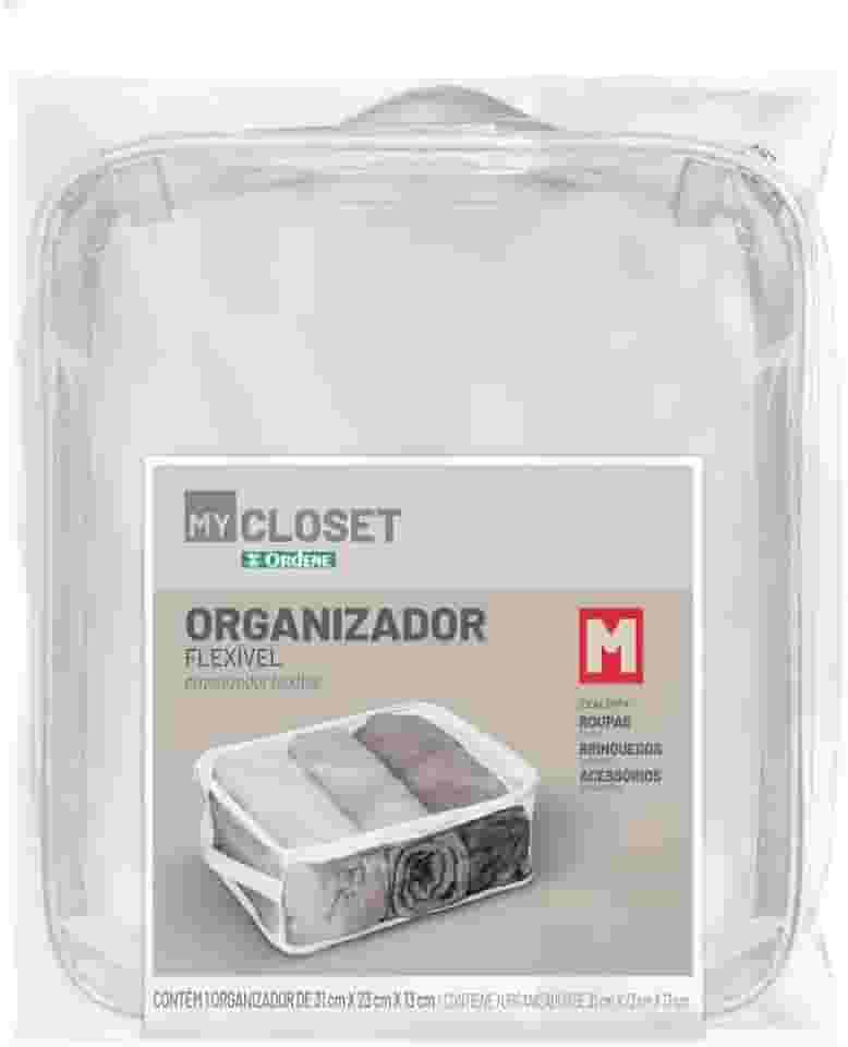 Ordene - Organizador Flexível em PVC Transparente, Tamanho Médio, Linha My Closet