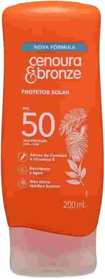 Protetor Solar FPS 50 Cenoura & Bronze 200ml