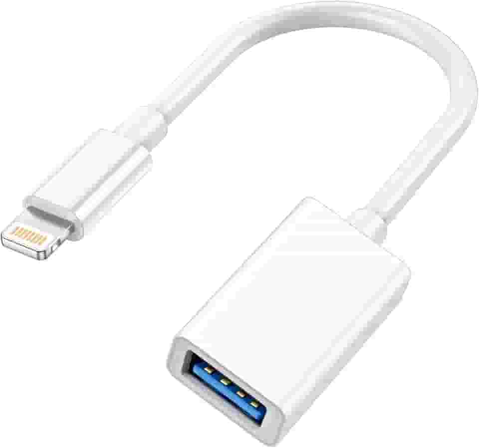 Adaptador de câmera Lightning para USB, conversor de cabo USB OTG certificado pela Apple MFi para iPhone 14 13 12 11 Pro Max XS XR X 8 iPad, suporta câmera, leitor de cartão, pen drive USB