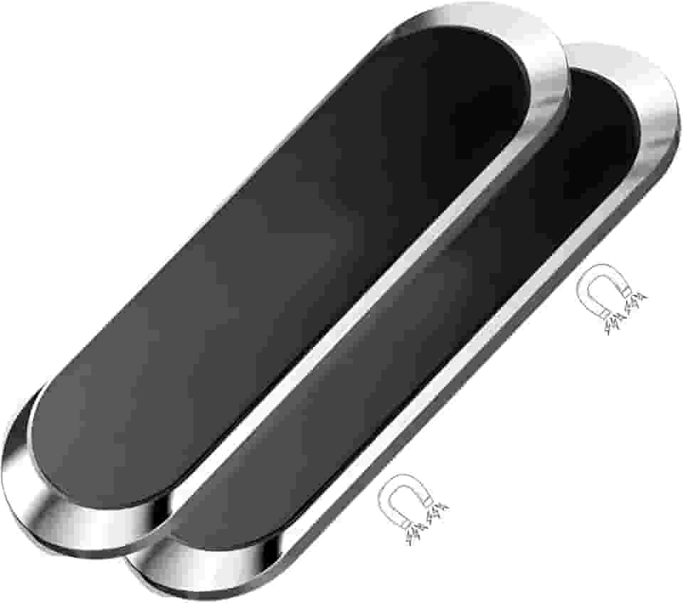 KIT 2x Suporte Magnético para Celular Veicular – Base Adesiva 3M, Ultra Firme, Compatível com Todos os Celulares/GPS/Universal/Porta objetos Metálicos - Compacto E Resistente. (2)