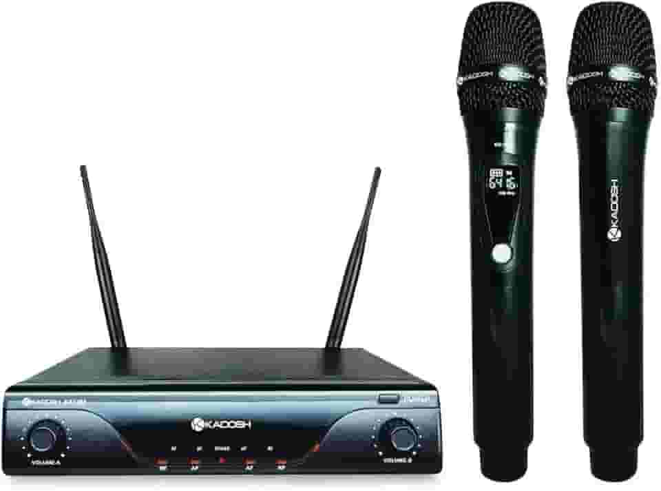 Microfone Sem Fio Kadosh K-412M UHF Duplo Bastão