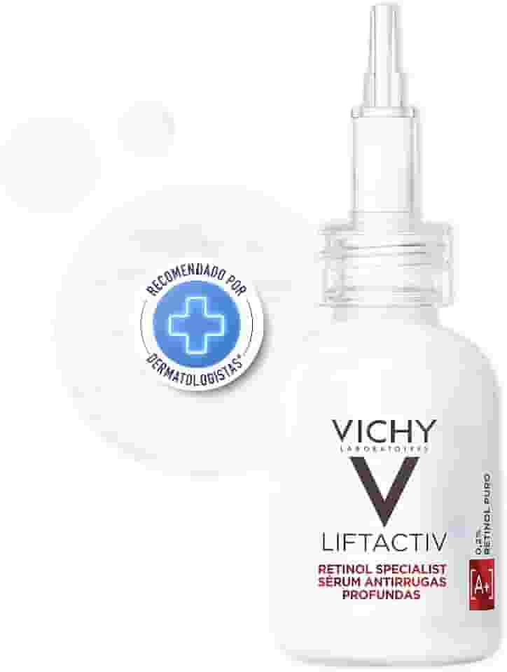Vichy Liftactiv Sérum Facial Antirrugas Profundas com 0,2% de Retinol Puro, Peptídeos Anti-idade, Uniformiza a Textura e Auxilia na Renovação Celular 30ml
