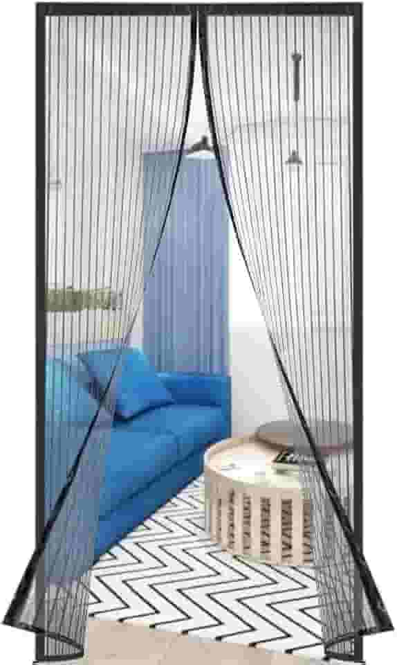 Tela Mosquiteiro Para Porta 210x100cm – Fechamento Magnético, Proteção Contra Mosquitos, Zika e Dengue