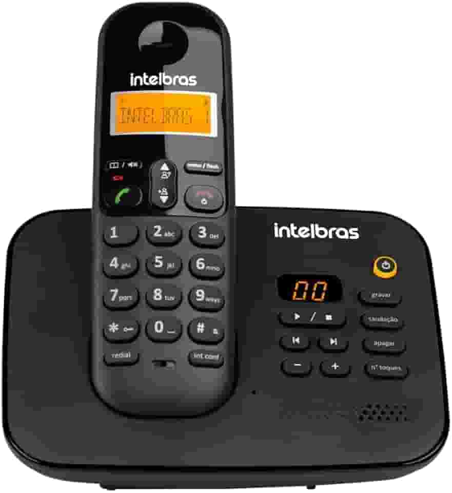Telefone Sem Fio Digital Com Secretária Eletrônica TS 3130 Preto Intelbras