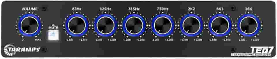 Equalizador Gráfico Estéreo 7 Bandas Automotivo TEQ7 Azul/Blue