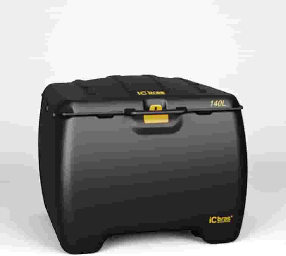 Bau de Moto 140L Traseiro Preto Universal iCbras Bauleto