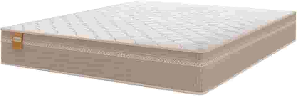 Colchão Casal Queen Molas Qatar 158x198x22cm Inducol - Suporta Até 200 Kg Por Pessoa (Bege/Branco)