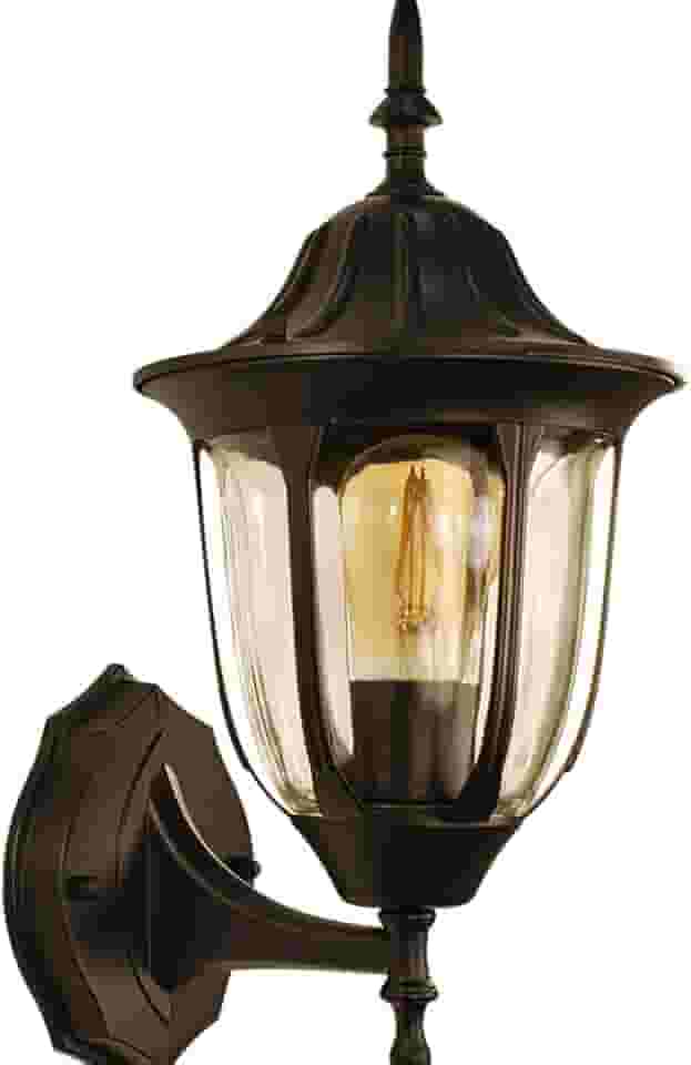 Arandela Colonial Preto Alumínio Muro Parede Externa