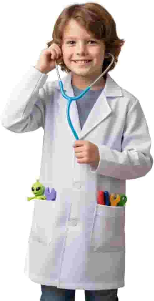 Jaleco Infantil Branco Manga Longa Unissex Escolar Laboratório Vários Tamanhos