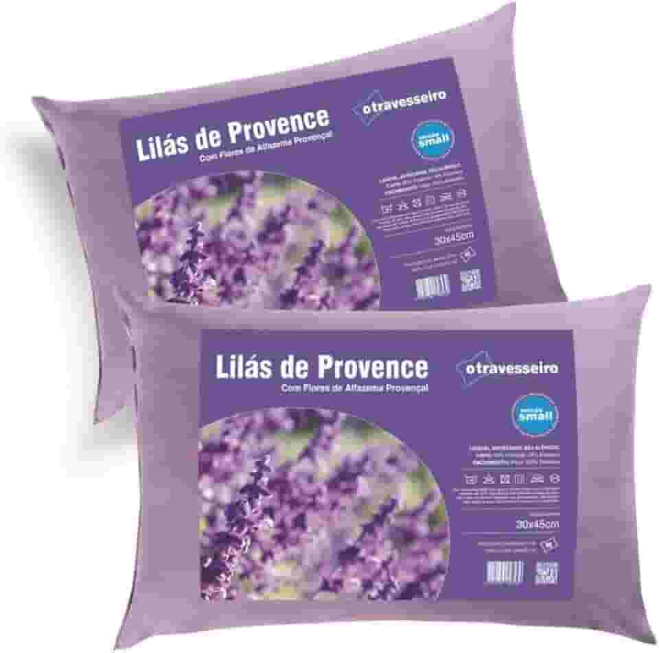 Kit 2 Travesseiros Infantil Antialérgico Com Aromaterapia Lavanda 30x45cm Macio Confortável Lavável à Máquina Crianças de 2 á 8 Anos