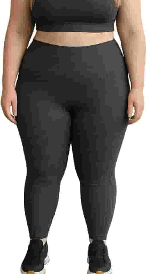 Calça Legging Fitness Plus Size Cirrê 3D Feminina Leg Grande para Academia Cintura Alta Laura 46 48 e 50
