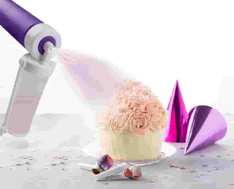 O'CREME Aerógrafo Para Bolo O'Crème – Manual – Pulverizador De Plástico E 4 Cilindros – Adequado Para Tinta Comestível E Brilho Em Chocolates, Bolos, Cupcakes E Muito Mais