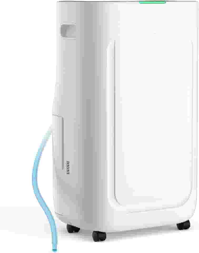 2025 Desumidificador atualizado de 5000 metros quadrados para porões com grande tanque de água de 6,5 L, temporizador de 24h, trava infantil, descongelamento, silencioso, molde, 4 modos de operação