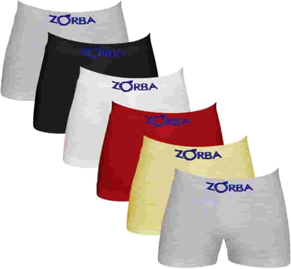 Kit 6 Cuecas Boxer Zorba Infantil Algodão 678 Sortidas