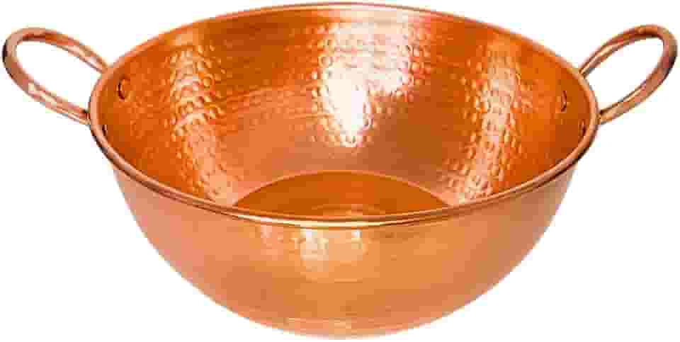 Tacho De Cobre Puro 5 Litros Com Alças de Cobre