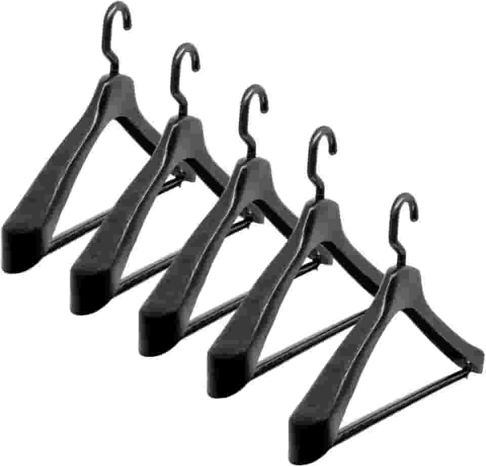 Kit Cabide Terno Preto Giratório - 5 unidades