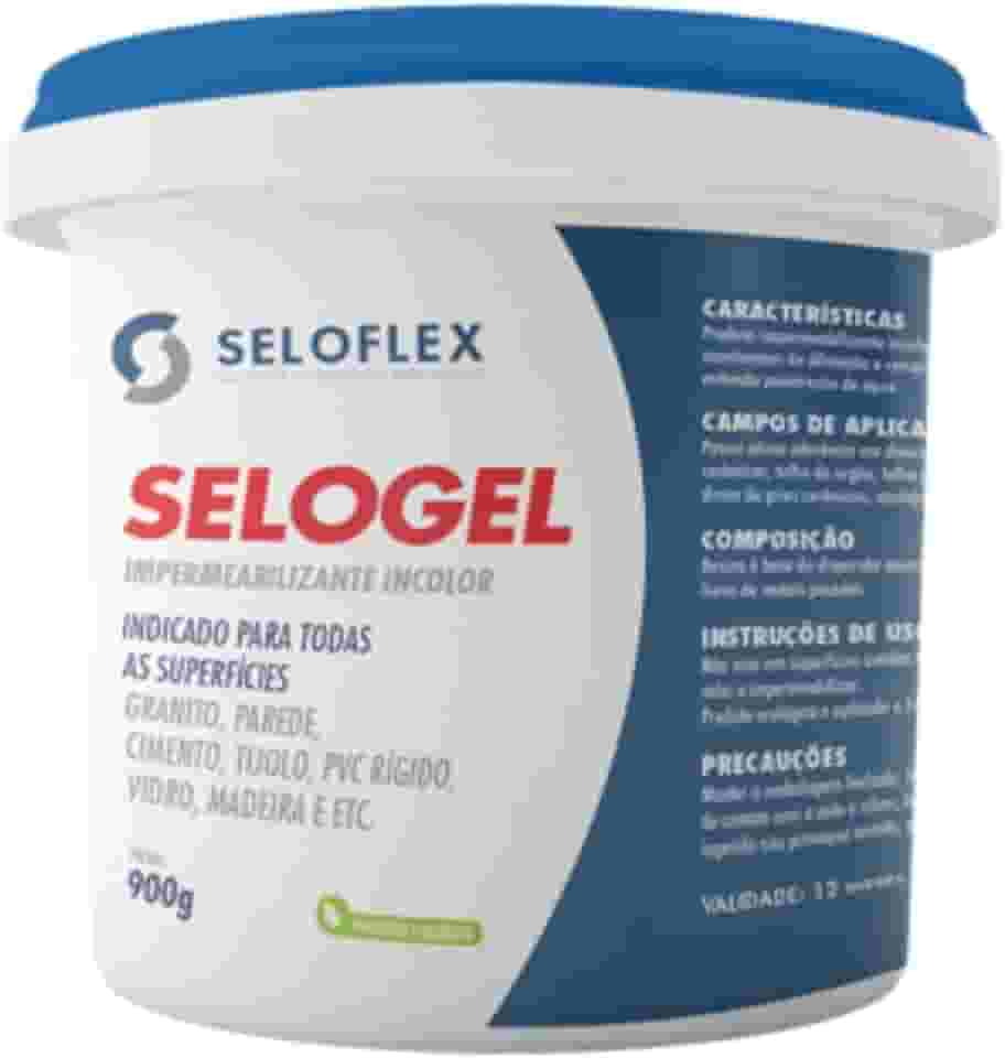 Resina Impermeabilizante Incolor Laje Telhado Piso Cimento Concreto Cerâmica Madeira Parede Selogel 900g Seloflex