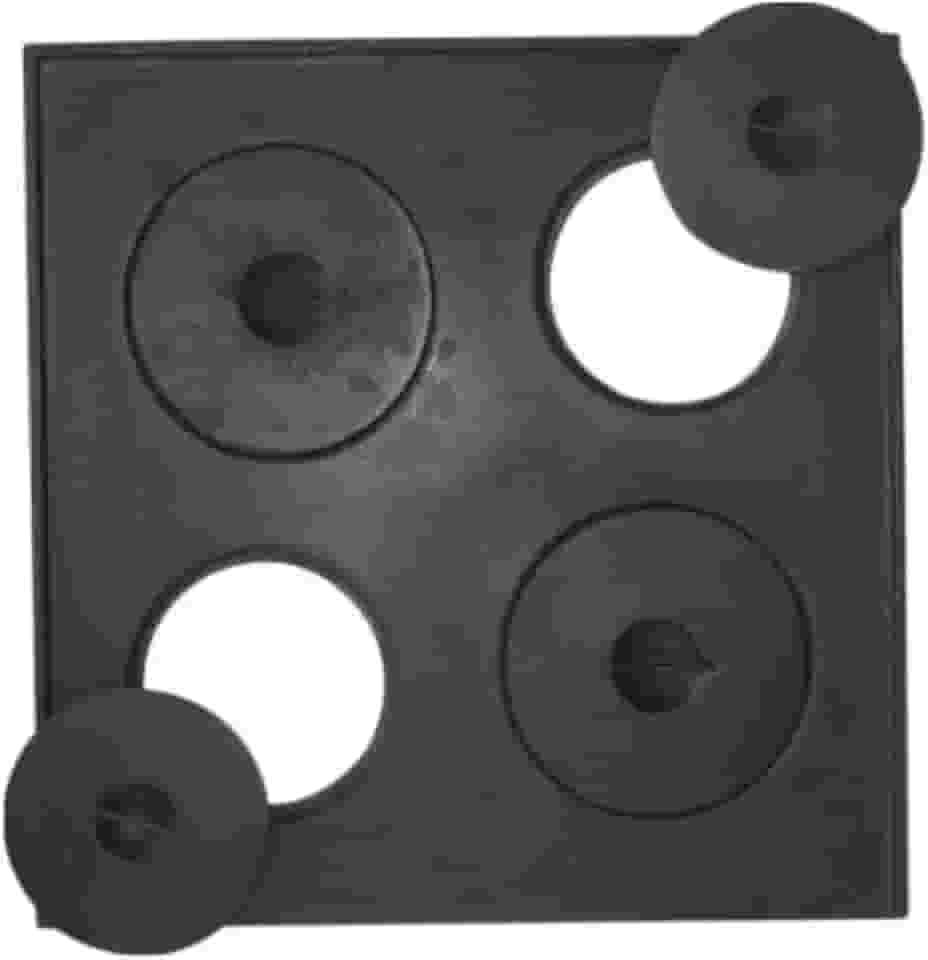 Chapa Quadrada Fogão Lenha 4 Furos Com Tampa 45x45cm