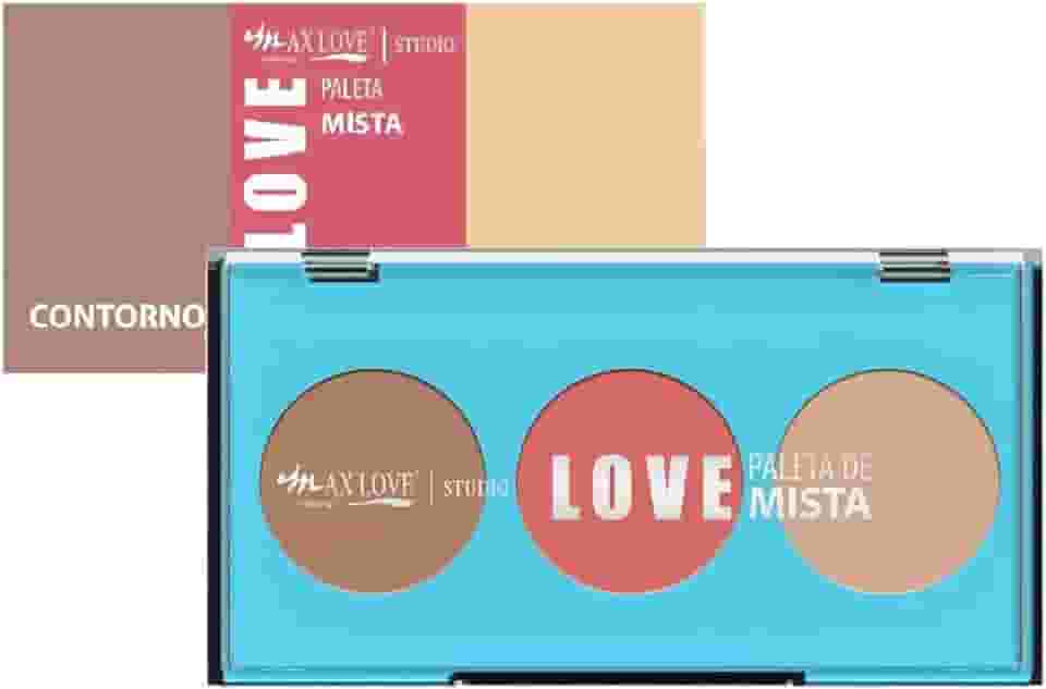 Paleta de Sombra Max Love - Trio Mista 6 Cores Vibrantes, Alta Pigmentação e Custo-Benefício, Maquiagem Olhos Compacta