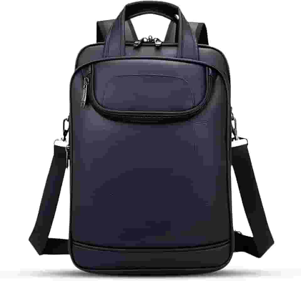 Mochila Couro Reforçada Executiva Grande Mochila para Notebook Trabalho Viagem Escola com Cabo de Aço Impermeável